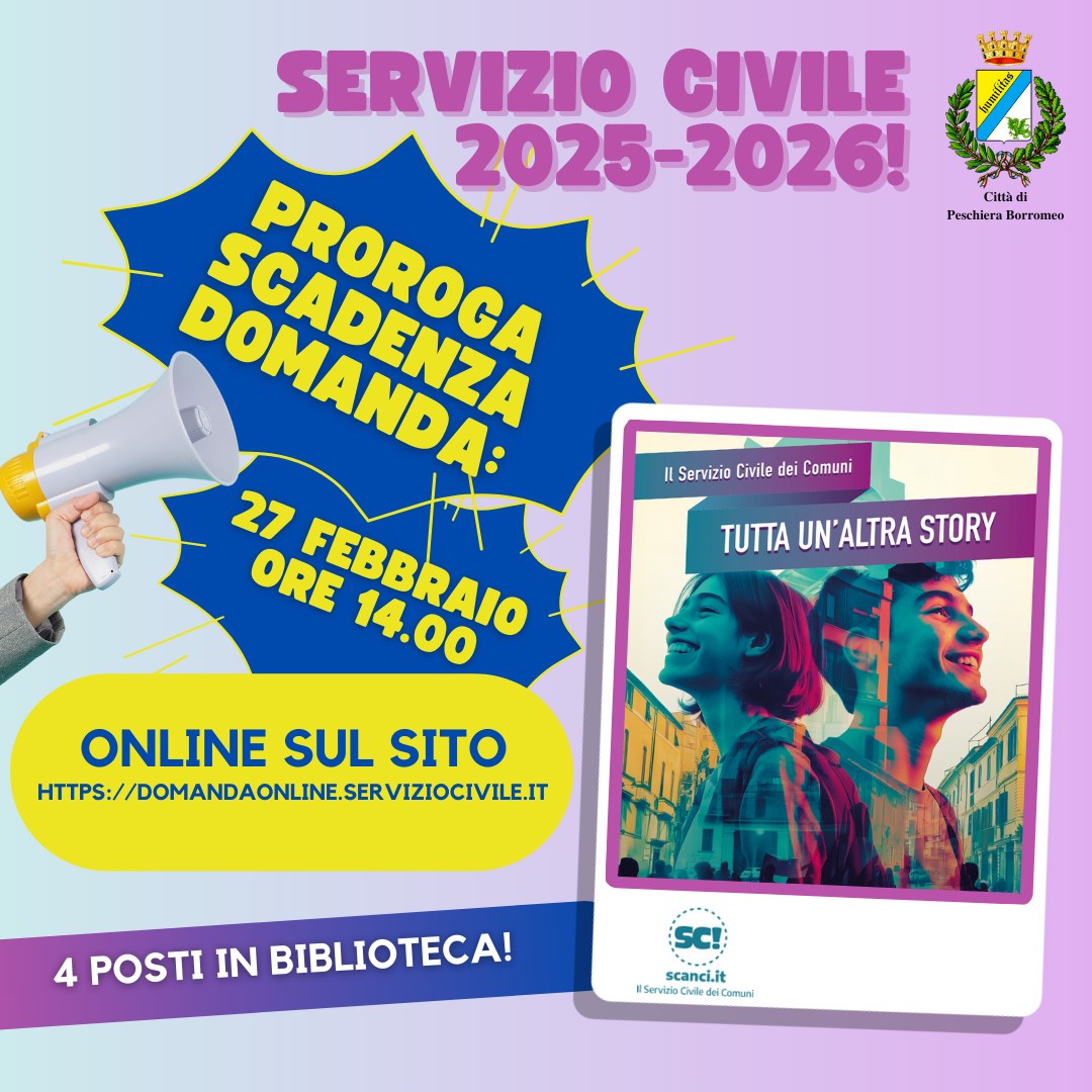 Proroga scadenza Bando Servizio Civile Universale 2024