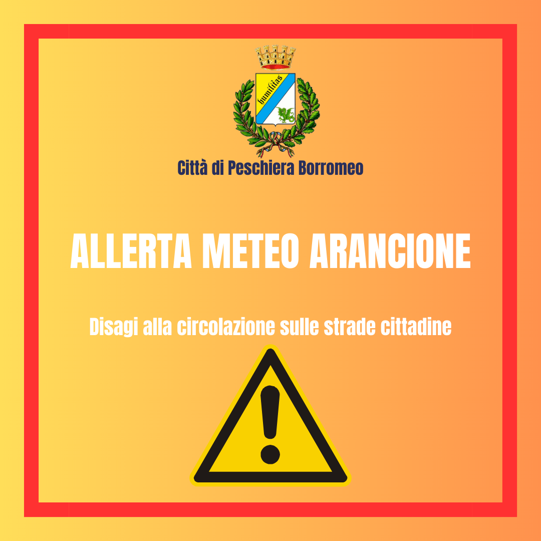  Allerta arancione per forti temporali e disagi sulle strade